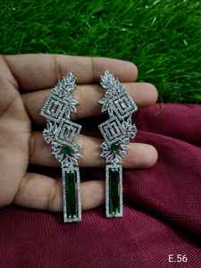 CONJUNTO DE PENDIENTES ESTILO CLÁSICO DE DIAMANTE AMERICANO PARA BODAS CONJUNTO DE PENDIENTES ESTILO CLÁSICO DE MODA PARA MUJER Y NIÑA - Product Image 3