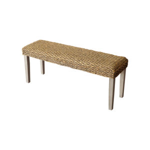 Banc solide Chania élégant et confortable, jacinthe d'eau naturelle, intérieur moderne et durable, pour patio, école et hôtel, prêt à être expédié - Product Image 2