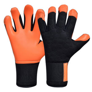 Gants de gardien de but en cuir respirant pour adultes de qualité professionnelle Protection des doigts antidérapante couleur unie pour les sports NISHAN SPORTS - Product Image 1