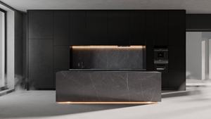 แผ่นควอตซ์พิมพ์ลายโพลีเมอร์สำหรับเคาน์เตอร์ครัวและท็อปโต๊ะเครื่องแป้ง หนา 2 ซม. 3 ซม. ขัดเงา สำเร็จรูป สำหรับใช้ในงานก่อสร้าง - Product Image 4