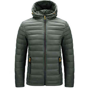 Chaqueta Acolchada con Cuello Alto, Gruesa y Cálida, Chaqueta de Burbujas para Hombre, Chaqueta Acolchada Extra Grande, Chaqueta Acolchada de Moda OEM - Product Image 1