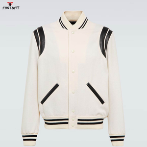 Último diseño de alta calidad, ropa de invierno de tendencia superior, chaqueta de bombardero Universitaria Inteligente y elegante, lona transpirable a prueba de viento para hombres - Product Image 6