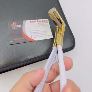 Pince d'extension de cheveux en acier inoxydable durable en or blanc de haute qualité prix de gros pince à pression professionnelle - Product Image 5