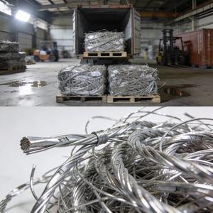 Déchets de fil d'aluminium 6063 propres, pièces de fil argenté brillant, faible contamination, prêts pour la fonte, l'usine et le moulage - Product Image 4