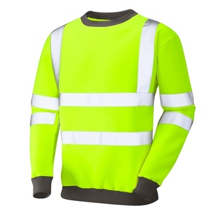 OEM Personnalisé Orange Doublé Polaire Sweatshirts pour Hommes Construction Haute Viz Sécurité Réfléchissant Travail Hoodies-Coton - Product Image 1