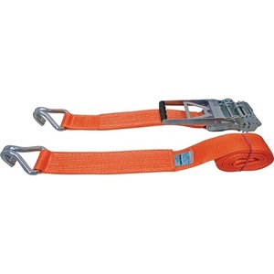 Correa de amarre Slings DIN EN 12195-2, 4 m de longitud, 75 mm de ancho, mecanismo de trinquete con engranajes, ganchos de perfil LC U 10000 DaN DOLEZYCH - Product Image 1