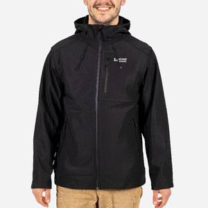 Chaquetas Cortavientos Estilosas para Hombre con Capucha y Cierre de Cremallera, Impermeables y Transpirables, de Color Sólido, para Invierno - Product Image 1