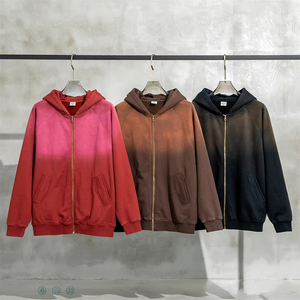 Ropa de hombre nuevos estilos FallWinter sudadera con cremallera de lana lavada ropa de hombre nuevos estilos Retro 370g sudaderas gruesas y cálidas - Product Image 5