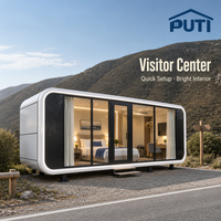 Mobil-home de luxe 20 pieds Apple Cabin pour projets de villégiature en bord de mer avec vue panoramique