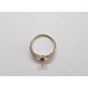 Shah Gems Women's Natural Rhodolite <b>Garnet</b> White Topaz <b>Ring</b> 925 Sterling <b>Silver</b> Oval Cut Engagement <b>Ring</b> Men's Jewelry Platinum - Product Image 4