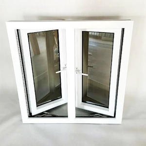 Nhà bếp Vinyl PVC khuôn cửa sổ phong cách Châu Âu cách nhiệt uPVC đôi kính Bản lề cửa sổ - Product Image 1