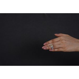 Bague de fiançailles pour homme en argent sterling avec saphir taille princesse et taille marquise - Product Image 2