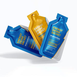 사용자 정의 인쇄 영양 에너지 젤 팩 가방 파우치 알루미늄 호일 액체 에너지 젤 패킷 모양의 다이 컷 마일라 백 - Product Image 3
