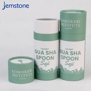 Custom Food Grade Biodegradable Printed Cylinder Paper Tube Packaging Tube For Gua Sha Spoon