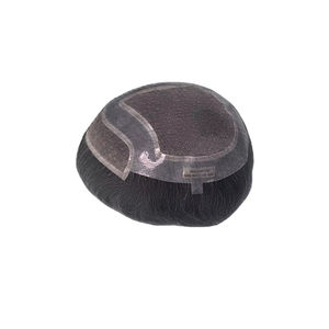 Indian Remy Virgin Human Hair Wig Toupee Natural Wave Single Weft for Lace Taz Hair Prosthesis - Product Image 4