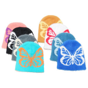 Gorro de Mohair de Alta Calidad, Gorro de Invierno Cálido para Exteriores, Gorro de Punto de Mohair Unisex con Logotipo Jacquard Personalizado sin Dobladillo - Product Image 3