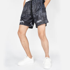 Casual Streetwear 100% Polyester Paisley Print Shorts Hip Hop <b>Bandana</b> Printing <b>Mens</b> Shots DDP shipping - Product Image 3