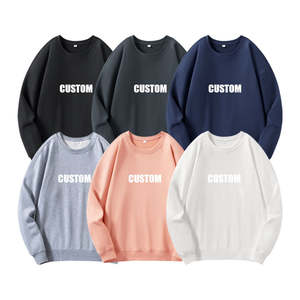 Sweatshirts pour hommes grande taille 100% coton respirant et léger Teint uni avec tissage tricoté Faible MOQ - Product Image 2