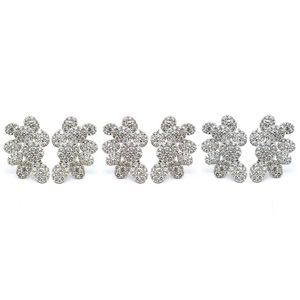 Boucles d'oreilles en or blanc massif 18 carats de haute qualité avec diamants véritables, design luxueux et élégant pour femmes, cadeaux d'anniversaire, de fête ou de mariage - Product Image 4