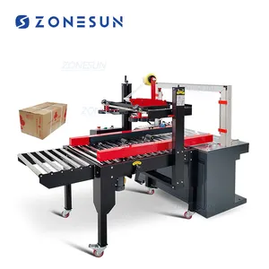 Zonesun ZS-FK8060S Automatische Papieren Kartonnen Dozen Sealer Taping Afdichting Machine Karton Pp Verpakking Band Bandmachine