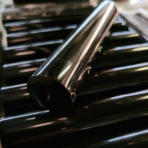 Búfalo Cuerno Roll Rod BLANCO Y NEGRO Cuerno cilíndrico en blanco 130x35mm Material de artesanía de alta calidad Búfalo Cuerno Roll Rod - Product Image 1