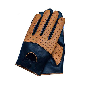 Gants de conduite en cuir noir personnalisés pour hommes Gants de sécurité d'hiver minces avec service OEM Conception personnalisée au Pakistan - Product Image 4
