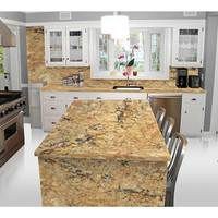 Achetez maintenant une dalle de granit Alaska Gold, moderne et de haute qualité, pour le revêtement de sol intérieur, la décoration murale, les comptoirs d'escalier, à des fins décoratives