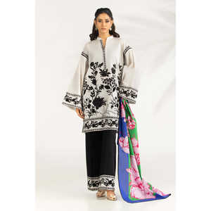 Conjunto de Traje de 3 Piezas para Mujer con Bordado en Cambray y Pañuelo IPST-SCF-77408 - Product Image 6