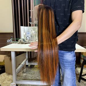 Perruques en cheveux humains lisses à la mode Extensions frontales en dentelle transparente des vendeurs de cheveux vietnamiens bruts - Product Image 5