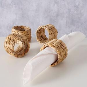 Vintage style water hyacinth napkin rings <b>table</b> decorations top selling handmade ring set for napkins - Product Image 6