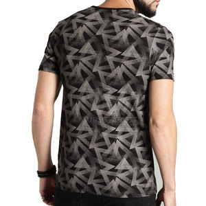 Diseño único 100% algodón Loose Fit Impreso Sublimación Camiseta para hombres Venta al por mayor Sublimación personalizada Hombres Camiseta - Product Image 3