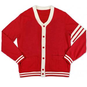 Personnalisé de haute qualité polaire col en v Cardigan hommes hiver automne tricoté laine/acrylique séchage rapide respirant bouton broderie - Product Image 1