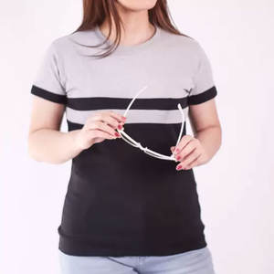 Nouveau Style léger femmes T-shirt vente chaude nouveau Design femmes plaine à manches courtes doux coton col rond t-shirts décontractés - Product Image 5