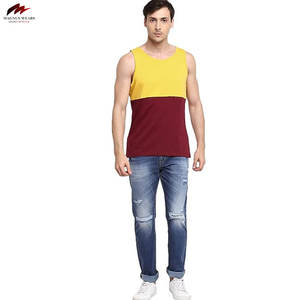 Camisetas sin mangas personalizadas para hombre, tallas grandes, de poliéster/algodón, 220g, transpirables, para gimnasio, entrenamientos, venta al por mayor, tejidas, informales, de alta calidad - Product Image 2