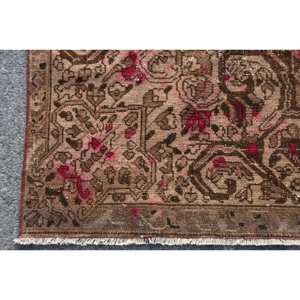 พรมขนสัตว์ตุรกีสีเบจสีน้ำตาล7x11ft คลาสสิกดีไซน์การเย็บปะติดปะต่อกันสำหรับห้องนั่งเล่นทางเข้าหรือด้านหลังของยางข้างเตียง - Product Image 3