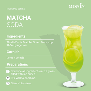 Monin Sirop Thé Vert 700ML vert Barista Bartender Premium Bottle High Quality Pure matcha Taste Smoothies Malaysia Halal cheap - Product Image 4