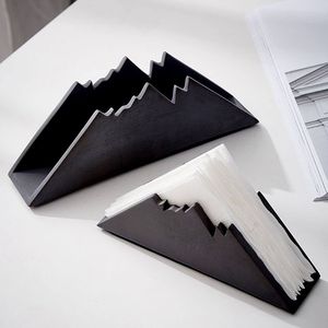 Porte-serviettes en bois carré élégant pour table à manger comptoir de cuisine restaurant bureau café café durable - Product Image 3