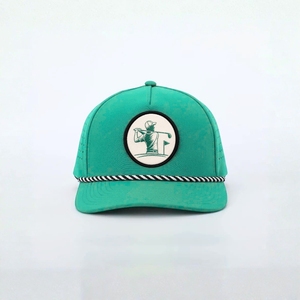 Casquette de golf imperméable et respirante avec logo brodé personnalisé, corde tressée, 5 panneaux et trous découpés au laser Injae Vina VN - Product Image 1