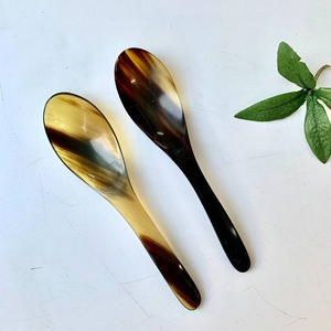 Cucharas Modernas Hechas de Cuerno Natural, Utensilios Personalizados Ecológicos, Cucharas de Caviar de Cuerno de Búfalo - Product Image 2