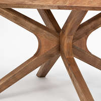 Table à manger ovale en bois de manguier massif, durable et moderne, base sculpturale, 6 places, garantie 5 ans, mobilier de maison de luxe Japandi