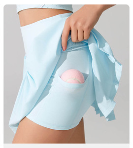 Custom Design <strong>White</strong> High Waist Pleated <strong>Golf</strong> Skort Sports Running <strong>Shorts</strong> with Casual Skirt Women's Tennis Dress Wholesale - Product Image 3