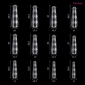 Vendita all'Ingrosso 120 pz Tip Unghie Finte 3D Smalto Cristallo Estensione Acrilico Unghie Artificiali a Stiletto Copertura Completa Doppia Forma - Product Image 5