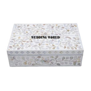 Boîte à bijoux en bois nacre de qualité supérieure, faite à la main, boîte de rangement de créateur, forme personnalisée, vente en gros de boîtes à bijoux en bois - Product Image 2