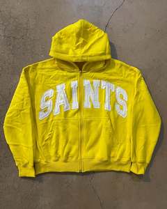 High Quality Custom 400 Gsm Double Layer <b>Fleece</b> Heavy Weight Cropped Satin <b>Lined</b> Zipper Applique Rhinestone Hoodies <b>Jacket</b> Set - Product Image 4