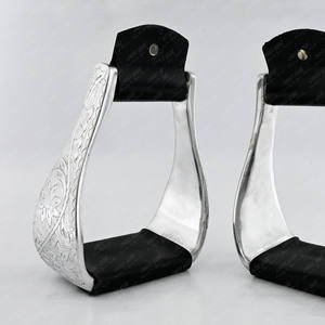 แท่นโกลนสำหรับขี่ม้าแบบเอียงที่ได้รับคะแนนสูงสุดเตียงเท้ากว้างแบบมีมุมอานแบบอังกฤษน้ำหนักเบาทนทาน - Product Image 5