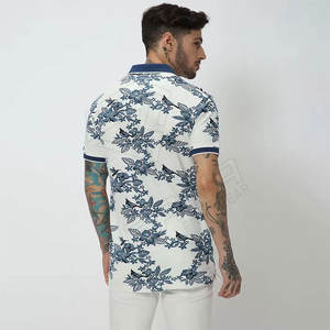 Polo personalizado de verano para hombre, de talla grande, con hombros descubiertos, grueso, de gran tamaño, 100% algodón, con patrón térmico sólido de punto - Product Image 5