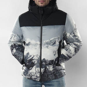 Chaqueta cortavientos de lona de diseño personalizado para hombre, abrigos de burbujas para exteriores, chaqueta acolchada de talla grande, soporte de calle, impermeable, respetuoso con el medio ambiente - Product Image 1