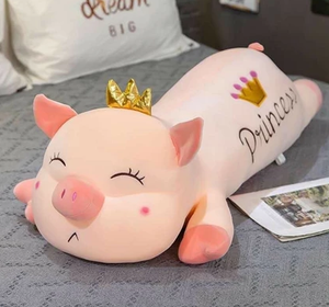 Super cute pink Princess <b>Pig</b> hug pillow as a gift - Product Image 3