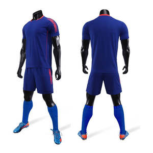 เสื้อฟุตบอลผ้าโพลีเอสเตอร์แบบเรียบสำหรับ100% เสื้อฟุตบอลพิมพ์โลโก้ตามสั่ง - Product Image 2