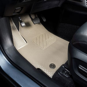 Alfombrillas de coche KATAMATS Modelo Y de lujo, PVC de alta calidad, 5 mm de grosor, con patrón geométrico, juego completo con borde termosellado para vehículos de 2 filas - Product Image 2